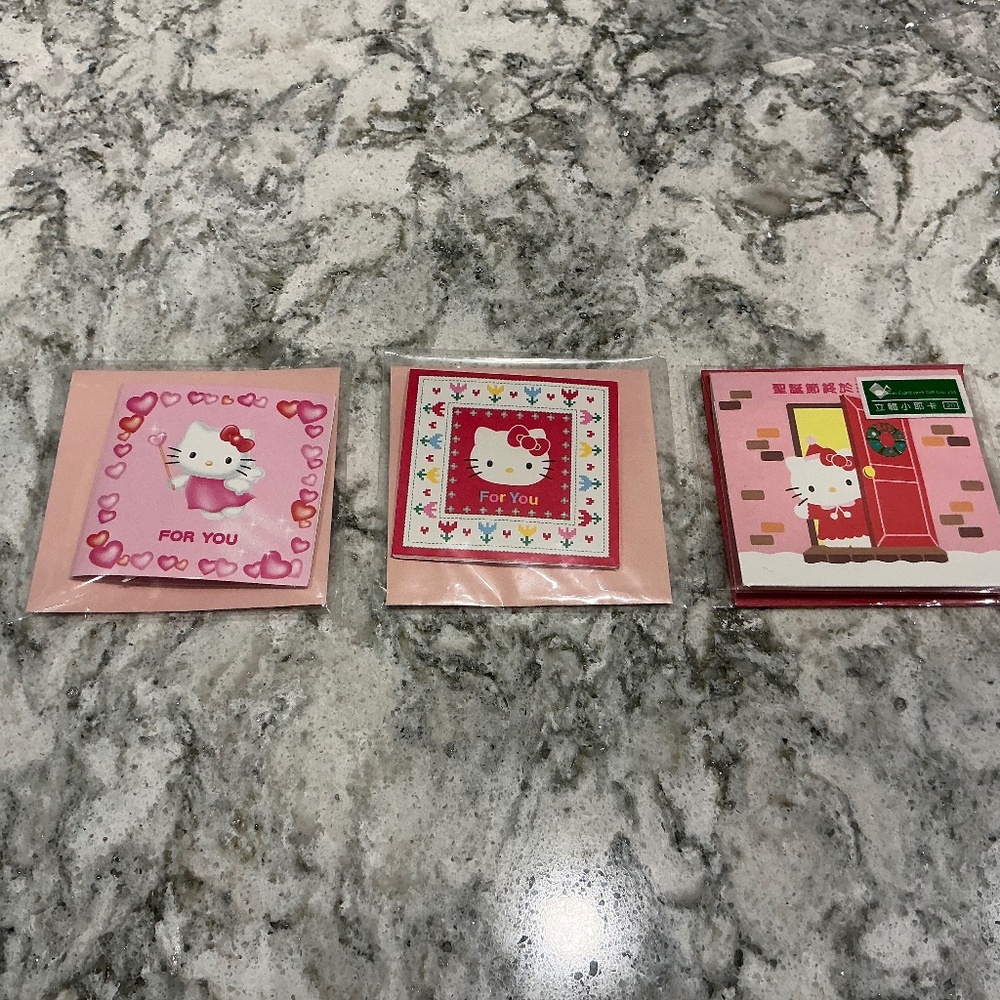 Vintage 2000 Jean Card & Gift Co + Sanrio Hello Kitty 3D Christmas gift tags